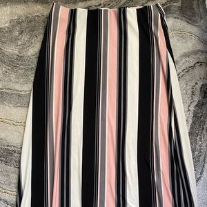 Multicolored striped maxi skirt